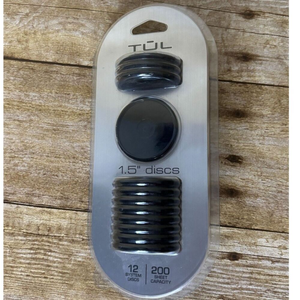 TUL DISCBOUND NOTEBOOK SYSTEM DURABLE BLACK PLASTIC EXPANSION DISC 1.5" NEW